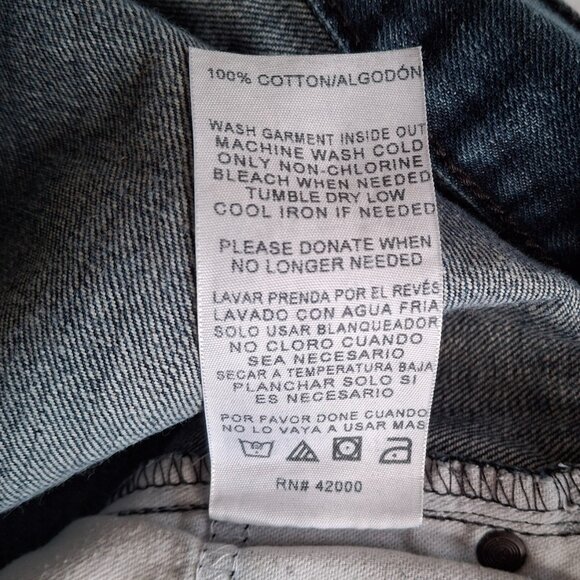 Mens Denim Blue Jeans Adam Levine The Dean 38 Waist 32 Length Lightly Distressed - Picture 7 of 12